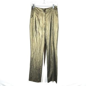 SNDYS Revolve Gold Shimmer Pants Trousers Size 4